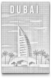 PontPöttyöző - Dubai, Egyesült Arab Emírségek Méret: 40x60cm, Keretezés: Kartonlemezen, Szín: Fekete