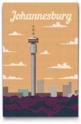 Gyémántszemes kirakó - Johannesburg, Dél-afrikai Köztársaság Méret: 40x60cm, Keretezés: Műanyagtáblával, Gyémántok: Négyzet alakú