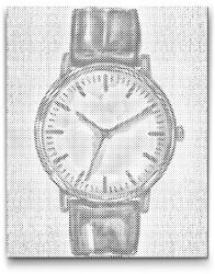  PontPöttyöző - Órák Méret: 30x40cm, Keretezés: Műanyagtáblával, Szín: Piros