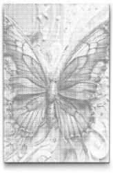  PontPöttyöző - Pillangó a sötét türkiz árnyalataiban Méret: 40x60cm, Keretezés: Műanyagtáblával, Szín: Kék