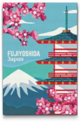 Gyémántszemes kirakó - Fujiyoshida, Japán Méret: 40x60cm, Keretezés: Műanyagtáblával, Gyémántok: Kerek