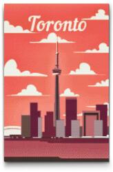 Gyémántszemes kirakó - Toronto, Kanada Méret: 40x60cm, Keretezés: Műanyagtáblával, Gyémántok: Négyzet alakú