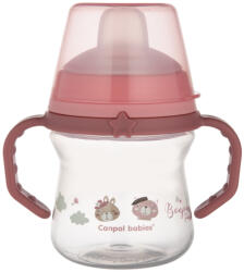 Canpol babies Неразливаща чаша със сламка Canpol - Bonjour Paris, 150 ml, Розова (56/612_pin) - kindermarket