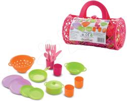 Ecoiffier Set de prânz Bubble Cook 892 Écoiffier în geantă cu 19 accesorii de la 18 luni (ECO0982) Bucatarie copii