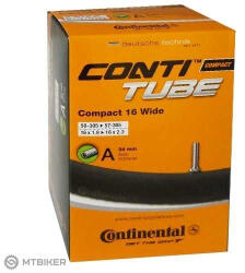 Continental Compact 16 széles, 16x1, 9 - 16x2, 5 cső, automata szelep 34 mm (autó szelep 34 mm)