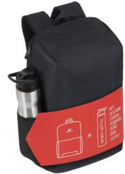 RIVACASE Regent 8068 Notebook Hátizsák Acél Kulaccsal - 15.6", Fekete