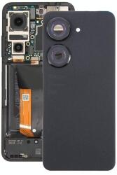  tel-szalk-192969331204 Gyári akkufedél hátlap, kamera lencse - burkolati elem Asus Zenfone 9, Fekete (tel-szalk-192969331204)