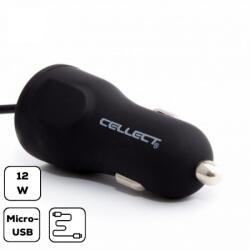 Cellect 12W Autós töltő Micro USB csatlakozással, 2.4A (MPCB-MICRO-2.4A)