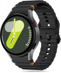 Samsung Galaxy Watch 4 (40 / 42 / 44 / 46 mm) - TECH-PROTECT Sport - fekete szilikon szíj (20 mm szíj szélesség) - graffistore