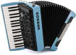 Hohner tangóharmonika BRAVO myColor III 72 Sky Steel lightblue
