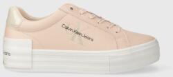 Calvin Klein sportcipő BOLD VULC FLATF LOW LACE LTH ML rózsaszín, YW0YW01294 - rózsaszín Női 40