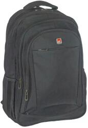 Adventurer 4+2 zsebes laptoptartós fekete vászon hátizsák Adventurer (at 5332 fekete)