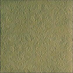 Ambiente Elegance Green Leaf dombornyomott papírszalvéta 40x40 cm, 15db-os