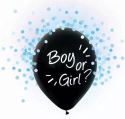 Godan Boy or Girl, Kék konfettivel töltött léggömb, lufi 4 db-os 12 inch (30 cm) (MLG120240)
