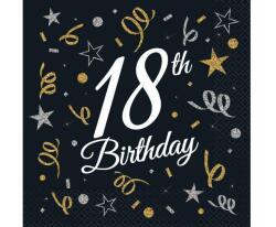 GoDan B&C Happy Birthday 18 szalvéta 20 db-os 33x33 cm (MLG156706)