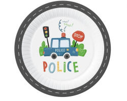 Godan Police, Rendőr papírtányér 6 db-os 23 cm (MLG175462)