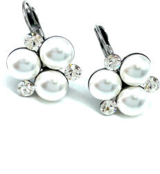 Tripla Xena ÓRIÁS TRIPLA kapcsos fülbevaló - 16 mm (hófehér) (2024082301)