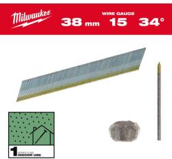 Milwaukee - Cuie 15 G, lungime 38 mm, cap D, 2500 bucati [4932492575] (4932492575)