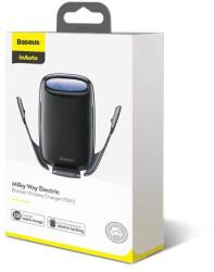 Baseus Milky Way autós tartó, szellőzőrácsba, wireless töltő, fekete, 15W (WXHW02-01) (WXHW02-01)