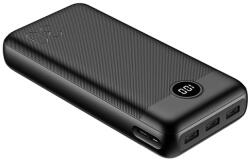 VEGER powerbank 30 000 mAh PD QC3.0 3A 20W L30 (W3008PD) fekete