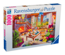 Ravensburger Пъзел Ravensburger от 1000 части - Уютна кабина (17495)