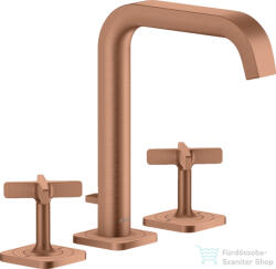 Hansgrohe AXOR CITTERIO E 3 üléses mosdó csaptelep automata leeresztővel, szálcsiszolt vörös arany hatású 36108310 (36108310)