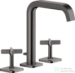 Hansgrohe AXOR CITTERIO E 3 üléses mosdó csaptelep automata leeresztővel, polírozott fekete króm 36108330 (36108330)