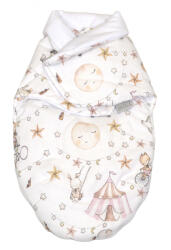 AMY Sistem de infasare, Baby swaddle din Bumbac cu umplutura antialergica BabySoft, Circ Roz (84589)