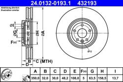ATE Disc frana ATE 24.0132-0193.1 (24.0132-0193.1)