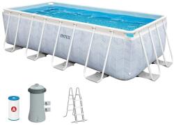 Intex Chevron Prism Rectangular Fémvázas medence szett, 400 x 200 x 100 cm 26780NP (26780NP)