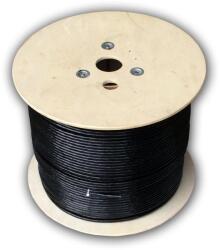 Datacom S/FTP sârmă CAT7 PE, Fca 500m bobină, înveliș negru OUTDOOR (1217)