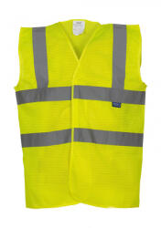 Yoko Uniszex ujjatlan mellény Yoko Fluo Open Mesh Waistcoat M, Fluo Sárga