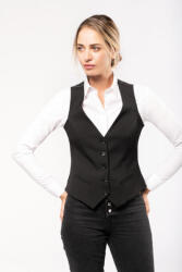 Kariban Női Kariban KA502 Ladies' Waistcoat -38, Black