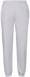 Fruit of the Loom Uniszex Nadrág Normál Fruit of the Loom Jog Pant with elasticated cuffs - L, Heather szürke