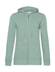 B&C Collection Női kapucnis hosszú ujjú organikus pulóver B and C Organic Zipped Hooded /women XS, Sage