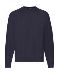 Fruit of the Loom Uniszex hosszú ujjú pulóver Fruit of the Loom Classic Raglan Sweat 4XL, Mély sötétkék (navy)