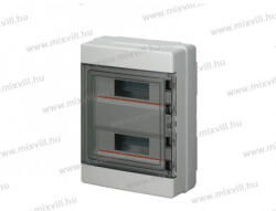 Elettrocanali EC 62024E Falon kívüli elosztó 24 modulos átlátszó ajtóval IP65, UV álló, halogénmentes, 1000VDC