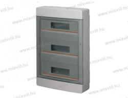 Elettrocanali EC 60054E Falon kívüli elosztó 54 modulos füst színű ajtóval IP40