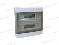 Elettrocanali EC 62036E 36modulos falon kívüli elosztó átlátszó ajtóval IP65, UV álló, halogénmentes, 1000VDC