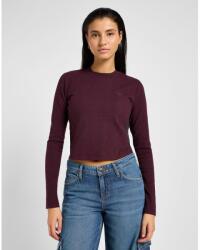 Lee - LS Cropped Rib Tee / Velvet Beet - Női felső (112355144)