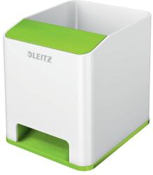 LEITZ Írószertartó műanyag LEITZ Wow 2 rekeszes fehér/zöld - papiriroszerplaza