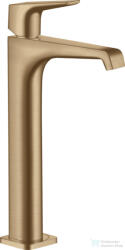 Hansgrohe AXOR CITTERIO E magasított mosdó csaptelep nem zárható leeresztővel, szálcsiszolt bronz 36113140 (36113140)