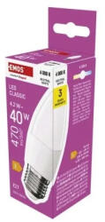 EMOS LED izzó Classic gyertya / E27 / 4, 2 W (40 W) / 470 lm / Természetes fehér (ZQ4E23)