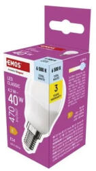 EMOS LED izzó Classic Mini Globe / E14 / 4, 2 W (40 W) / 470 lm / Hideg fehér (ZQ1E24)