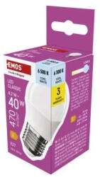EMOS LED izzó Classic Mini Globe / E27 / 4, 2 W (40 W) / 470 lm / Hideg fehér (ZQ6E24)