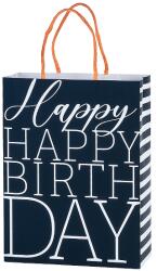 ARTEBENE ajándéktasak (24x21x10 cm ) Pure, sötétkék-fehér, Happy Birthday (4) (205964)