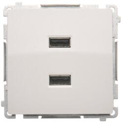 KONTAKT-SIMON Dupla USB aljzat Simon Basic modul fehér (18161)