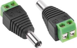 Cabletech DC csatlakozó dugó, 2, 1/5, 5, gyorscsatlakozóval WTY0622 (WTY0622)