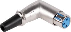Cabletech XLR csatlakozó (Canon) aljzat, sarok, fém, (WTY0048)