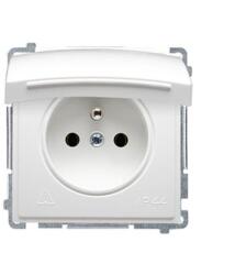 KONTAKT-SIMON 250 V Simon Basic IP44 aljzat 250 V Simon Basic IP44 képernyős modullal fehér (16177)